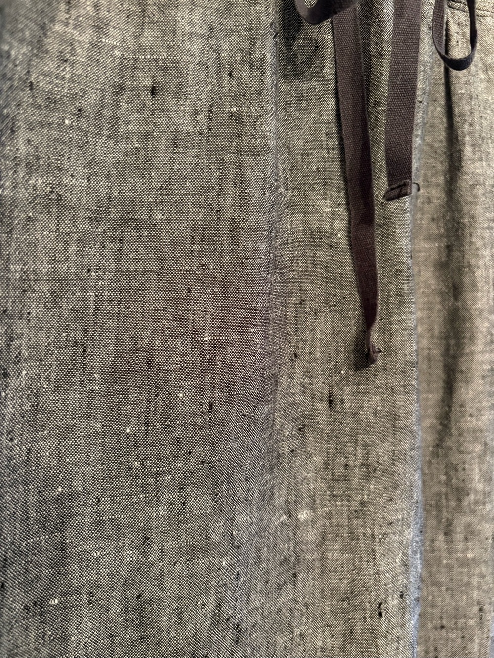 Max Studio linen maxi skirt side slits pockets drawstring waist - Picture 6 of 16